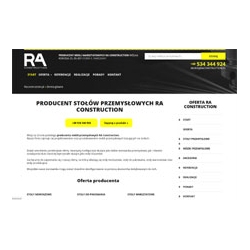 RA Construction - Wyposażenie przemysłowe